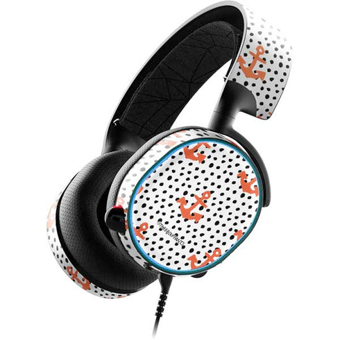 Bouffants and Broken Hearts Anchors and Dots SteelSeries Arctis 3 Skin